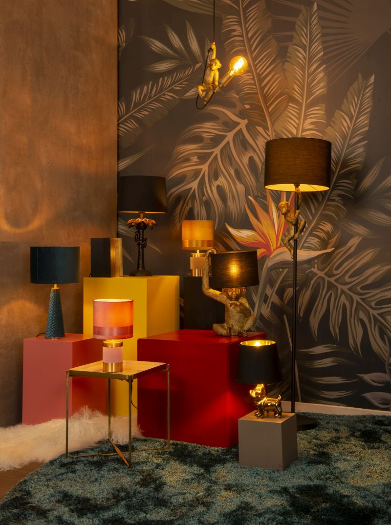 Lucide EXTRAVAGANZA COCONUT - Stolná lampa - Ø 30,5 cm - 1xE27 - Čierna